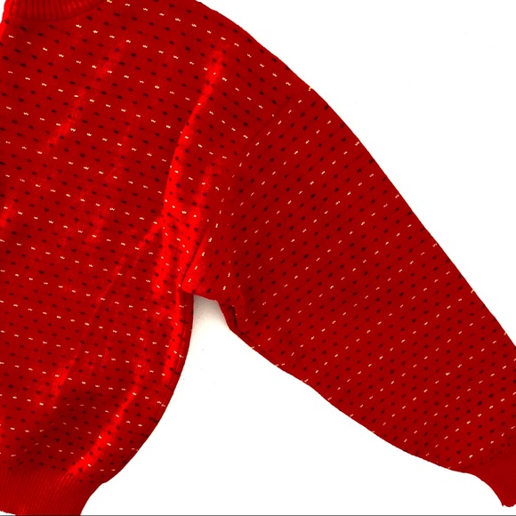 Vintage overside long sleeve Red soft knit sweater - Picture 6 of 8